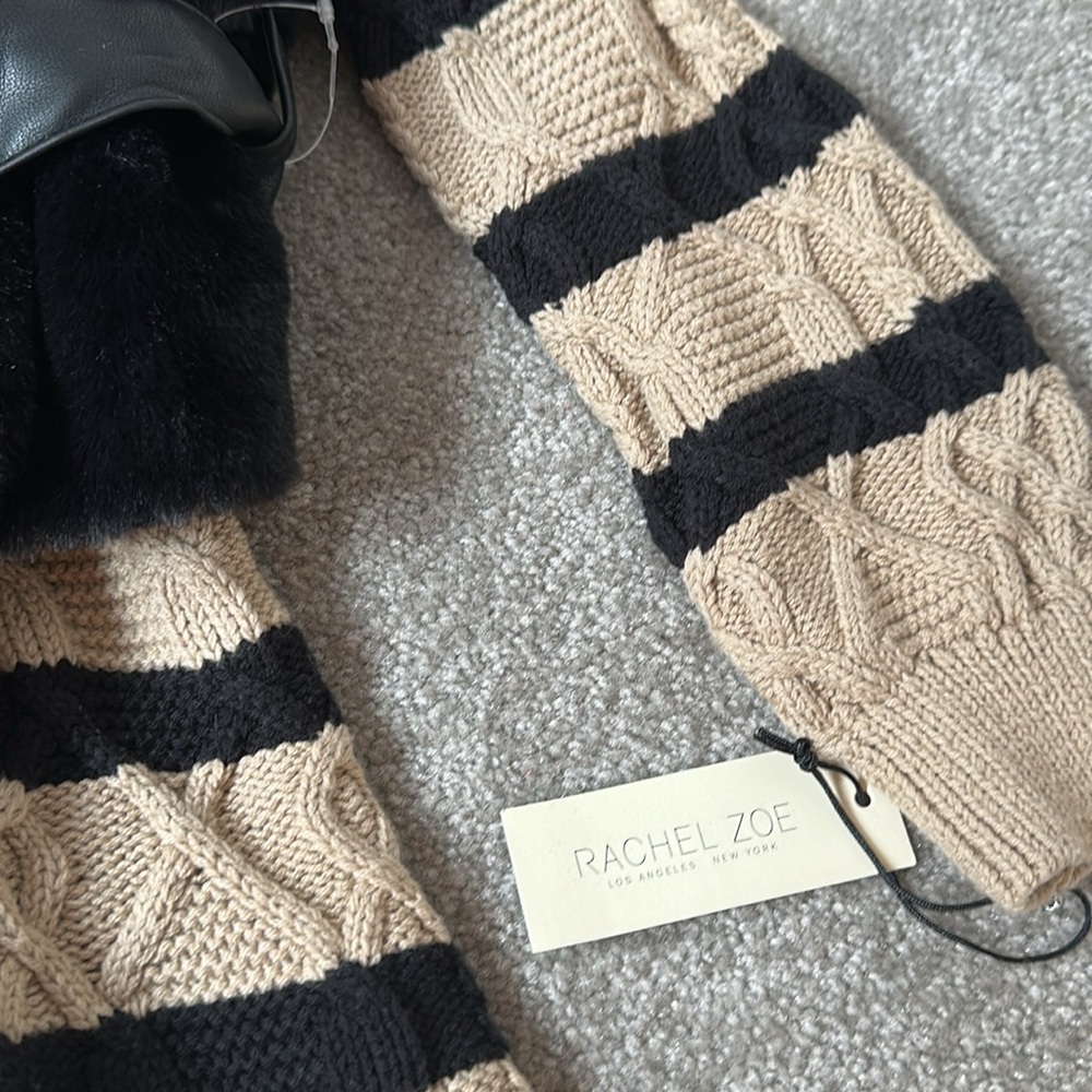 Rachel & Zoe Sweater Dress w/ Faux Fur Vest and Matching Belt Girls 5 NWT - Picture 3 of 6